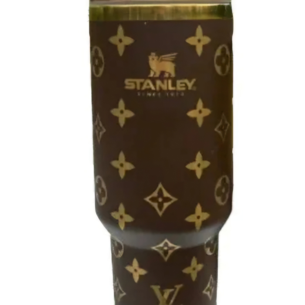 Stanley Brown and Gold Tumbler